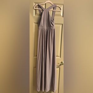 Lulu’s taupe gown- please note there are 3 small dots are stains from steamer.